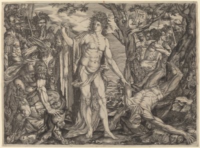 Apollo og Marsyas af Master MF
