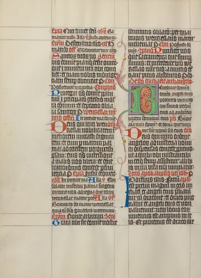 Dekoreret initial B af Master Michael