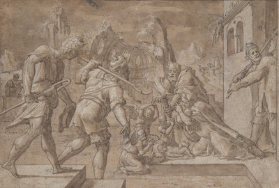 Tilbedelse af hyrderne, ca. 1549-50. af Master Of The Liechtenstein Adoration