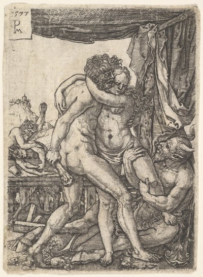 Hercules kæmper mod kentaurerne, 1577. af Master PM