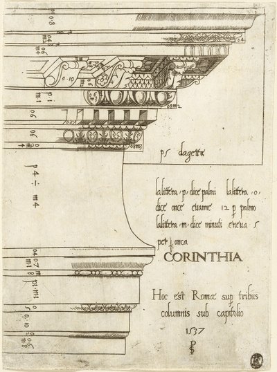 Entablatur fra Castor og Pollux-templet, Rom af Master PS