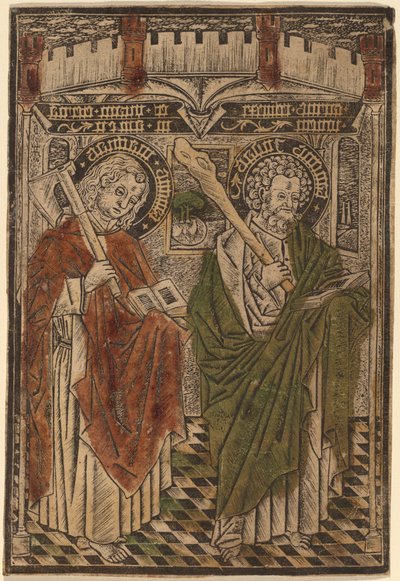 Saint Matthias og Saint Jude med artikler fra Credo af Master d