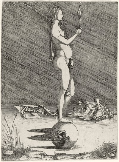 Fortune Sailing on a Winged Globe, c.1510-15 af Master of 1515