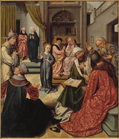 Kristus blandt lægerne, 1515. af Master of 1518.