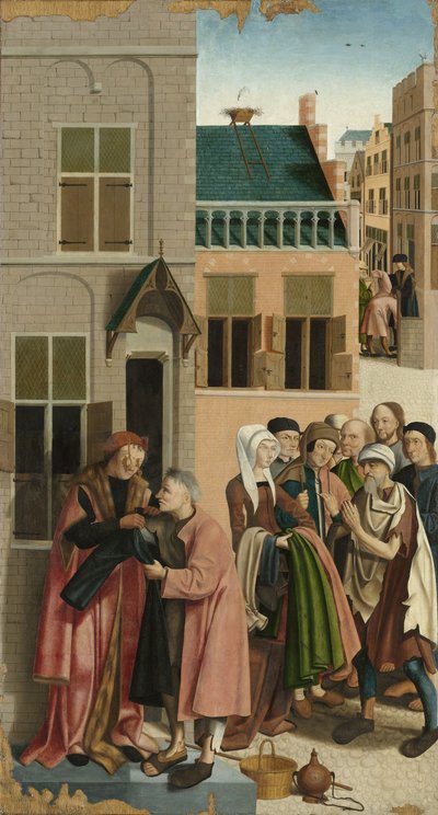 The Seven Works of Mercy: Clothing the Naked, 1504 af Master of Alkmaar