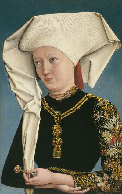 Portræt af en dame iført Svaneordenen af Master of Ansbach