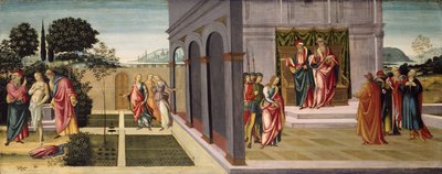 Susanna og de ældste i haven, og retssagen mod Susanna for de ældste, ca. 1500 af Master of Apollo and Daphne