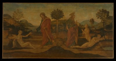 Skabelsen af Adam og Eva af Master of Apollo and Daphne