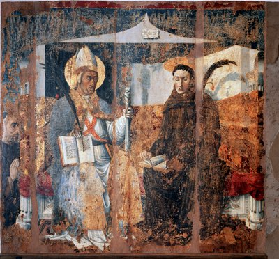 Sankt Eleutherius af Tournai og Sankt Placidus (Fresco af Master of Cesio