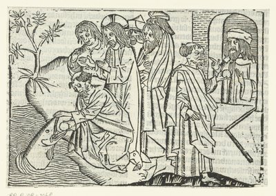 Peter og tempelskatten af Master of Delft (attributed to)