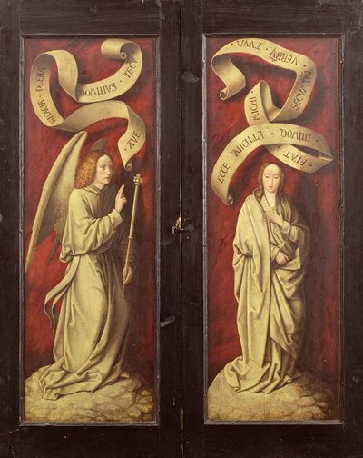 Bebudelsen, ca. 1500 (olie på panel) af Master of Frankfurt