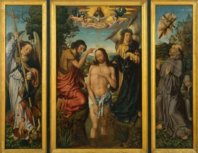 Triptykon om Kristi dåb - Mester af Frankfurt (1460-ca. 1533) - ca. 1510 - Olie på træ - 169x213,5 - Museu Nacional d