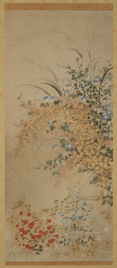 Blomster og græsser, Edo-perioden, 1600-1630. af Master of I nen Seal