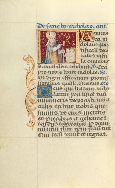 Sankt Nikolaus af Master of Jacques de Besançon