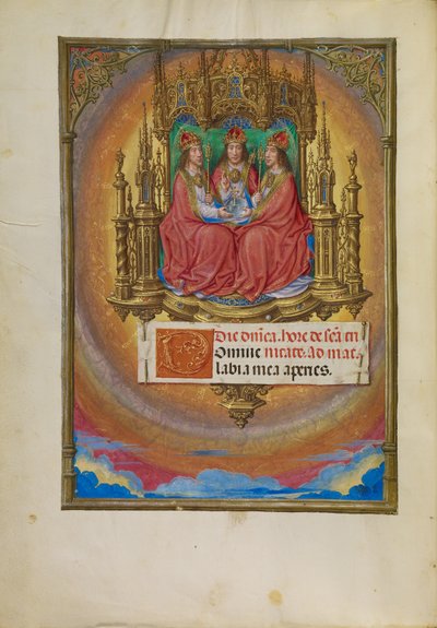 Den hellige treenighed på tronen af Master of James IV of Scotland
