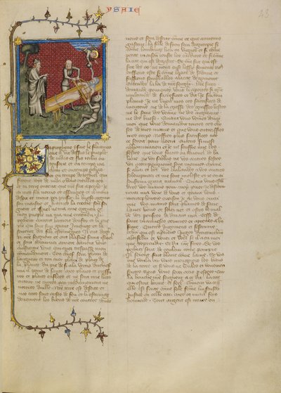 Esajas bliver savet over i to af Master of Jean de Mandeville