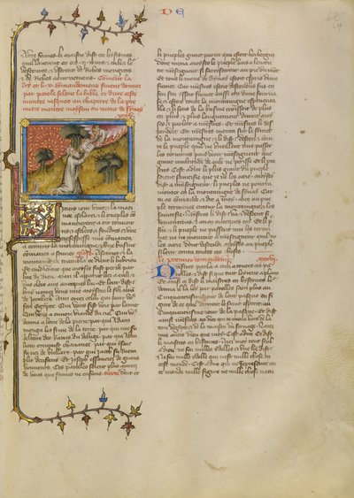 Moses modtager lovens tavler af Master of Jean de Mandeville