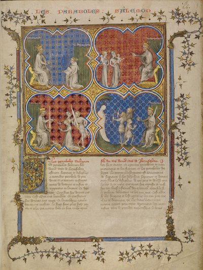 Salomo underviser Rehabeam; Salomos dom; Salomo tester tre brødres legitimitet af Master of Jean de Mandeville