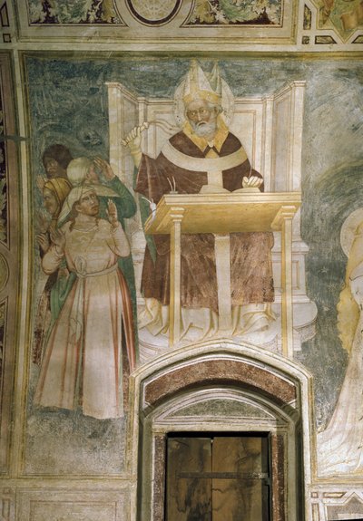 St. Ambrosius (fresco af Master of Mocchirolo