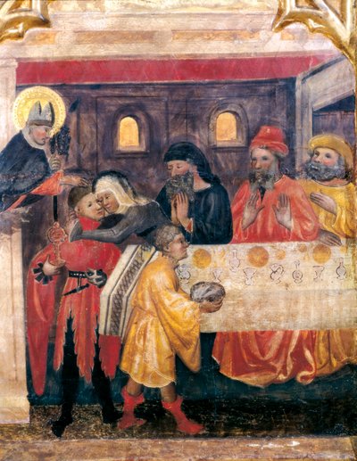 Altertavle af Saint Nicholas, Saint Clare og Saint Anthony. Detalje. Scene fra San Nicolas