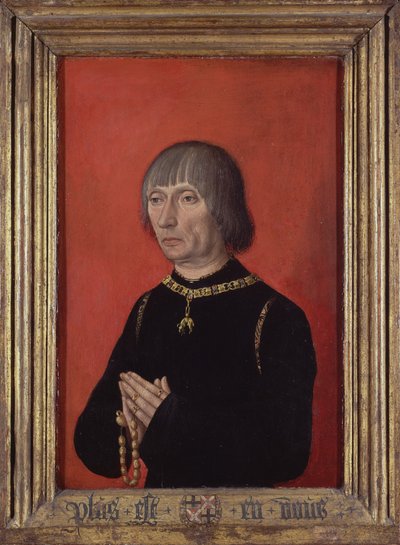 Portræt af Lodewijk van Gruuthuuse, ca. 1472-82 (olie på panel) af Master of Portraits of Princes
