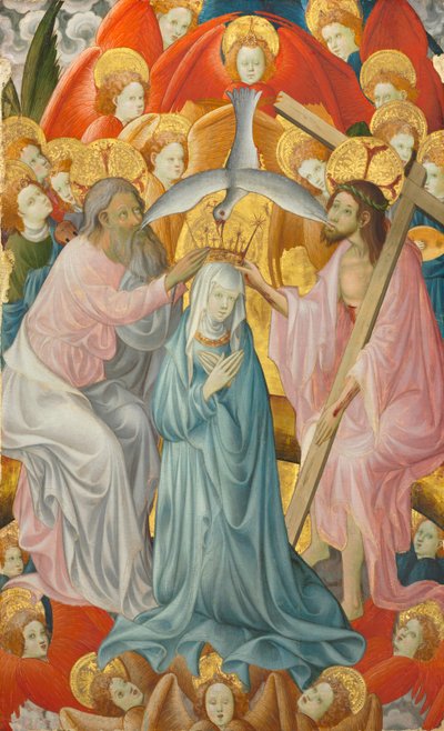 Jomfruens kroning med treenigheden, ca. 1400. af Master of Rubielos de Mora