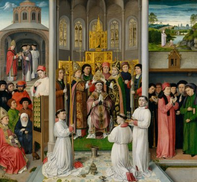 Scener fra Sankt Augustins liv fra Hippo, ca. 1490. af Master of Saint Augustine