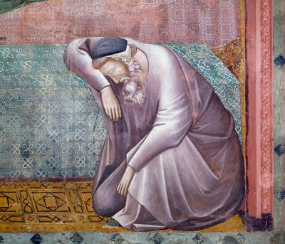 Historier om Skt. Frans, detalje af tilsynekomsten til Gregor IX, fresko af Mester af Saint Cecilia (13.-14. århundrede), Øvre Kirke, Pavelige Basilika St. Frans af Assisi (UNESCOs verdensarvsliste, 2000), Assisi, Umbrien, Italien af Master of Saint Cecilia