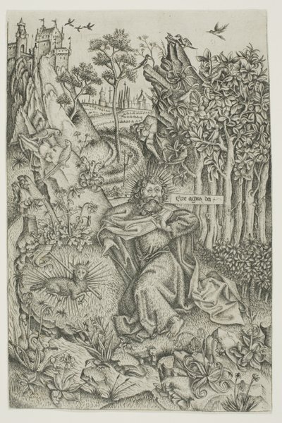 Johannes Døberen i Ørkenen af Master of Saint John the Baptist