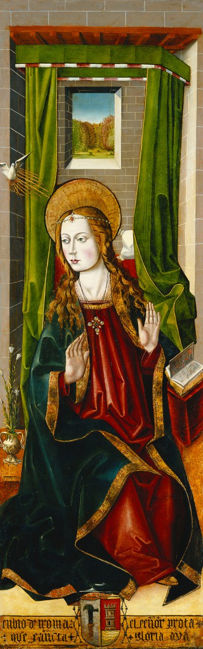 Magdalens antagelse; og Bebudelsen af Master of Santa Maria de la