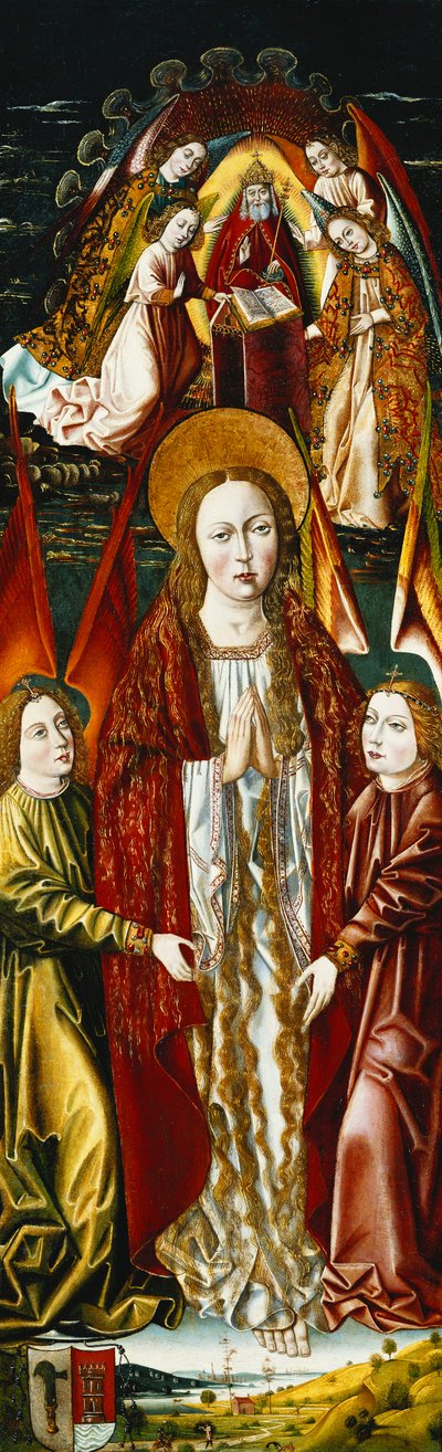 Magdalens antagelse; og Bebudelsen af Master of Santa Maria de la