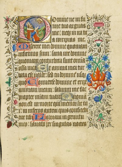 Indledende D: David i bøn af Master of Sir John Fastolf