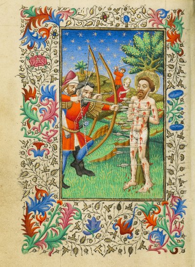 Den hellige Sebastians martyrium af Master of Sir John Fastolf