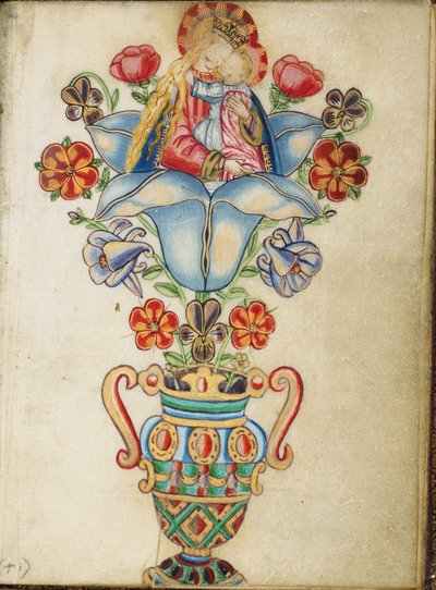 Jomfruen og barnet i blomsterbægeret af Master of Sir John Fastolf