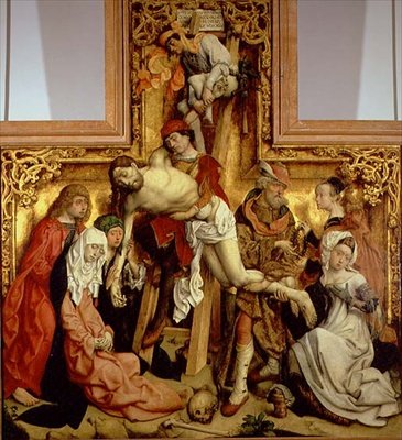 Nedstigningen fra korset (olie på panel) af Master of St. Bartholemew