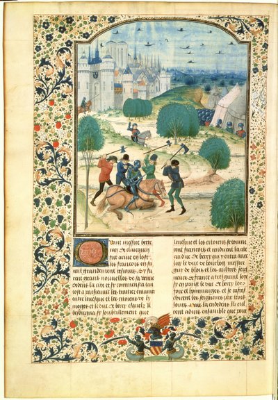 MS Fr 87 Miniature fra bind II af Chronicle of England skrevet af Jean de Wavrin, Lord of Forestel (d.c.1475) (vellum) af Master of Wavrin