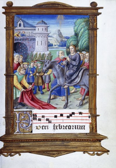 Indtoget i Jerusalem af Master of the Anglo Hours