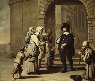 Tiggere ved en døråbning af Master of the Béguins