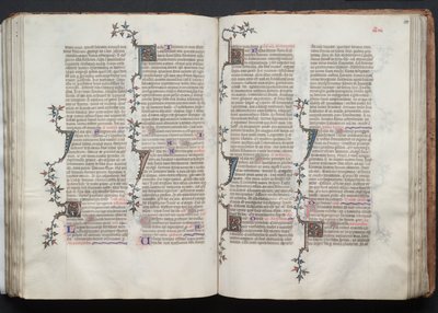 The Gotha Missal: Fol. 100r, tekst, ca. 1375. af Master of the Boqueteaux