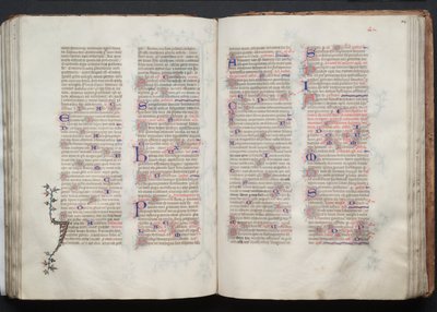 The Gotha Missal: Fol. 103v, tekst, ca. 1375. af Master of the Boqueteaux