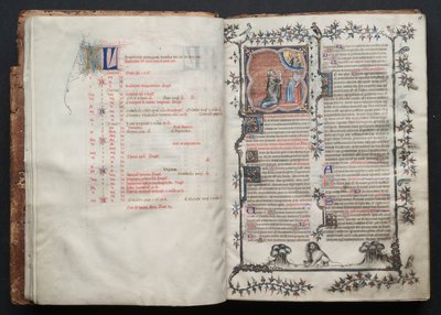 The Gotha Missal: Fol. 10v, tekst, ca. 1375. af Master of the Boqueteaux