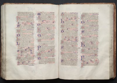 The Gotha Missal: Fol. 111v, tekst, ca. 1375. af Master of the Boqueteaux