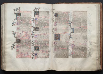 The Gotha Missal: Fol. 121r, Tekst, ca. 1375. af Master of the Boqueteaux