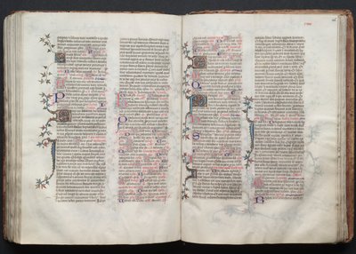 The Gotha Missal: Fol. 125v, tekst, ca. 1375. af Master of the Boqueteaux