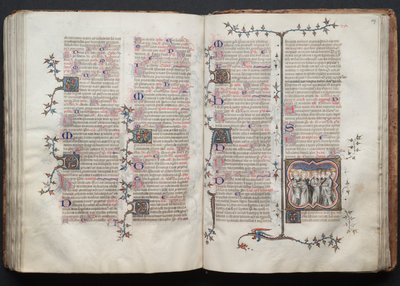 The Gotha Missal: Fol. 126v, tekst, ca. 1375. af Master of the Boqueteaux