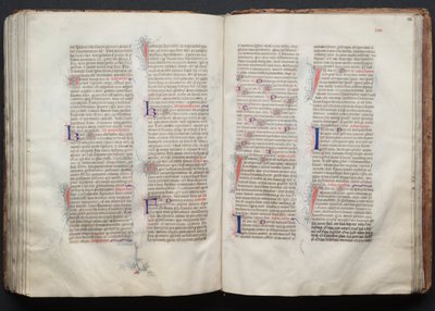 The Gotha Missal: Fol. 130v, tekst, ca. 1375. af Master of the Boqueteaux