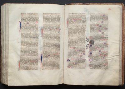 The Gotha Missal: Fol. 133v, tekst, ca. 1375. af Master of the Boqueteaux