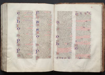 The Gotha Missal: Fol. 141v, tekst, ca. 1375. af Master of the Boqueteaux
