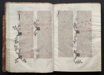 The Gotha Missal: Fol. 14r, Tekst , ca. 1375. af Master of the Boqueteaux
