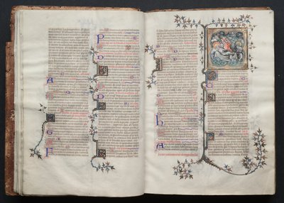 The Gotha Missal: Fol. 15v, tekst , ca. 1375. af Master of the Boqueteaux